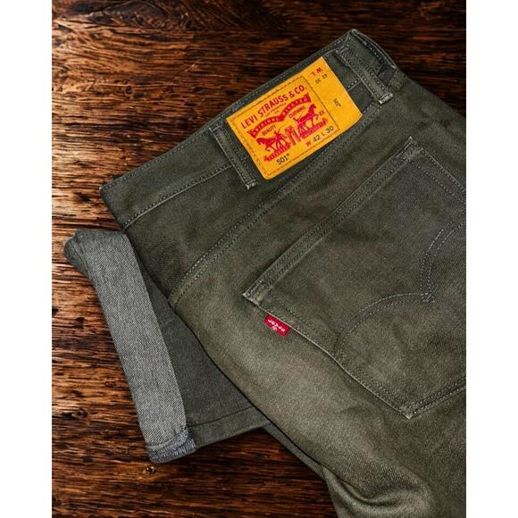 Levi’s 501 Jeans 42x30 Men White Oak Cone Denim Selvedge Rare - Picture 2 of 14